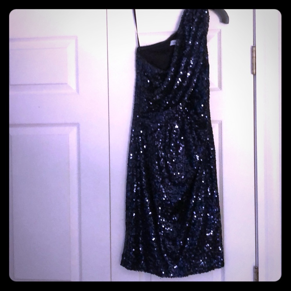 Navy blue sequin dress